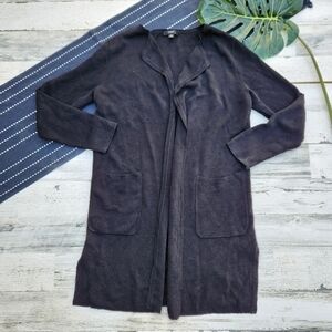 J.Crew Juliette Collarless Sweater Blazer In Linen Blend Black Size Small